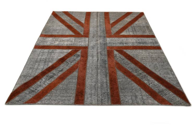 Detail image of 5' 6 x 7' 11 Hand Knotted Ultra Vintage Persian Wool Rug