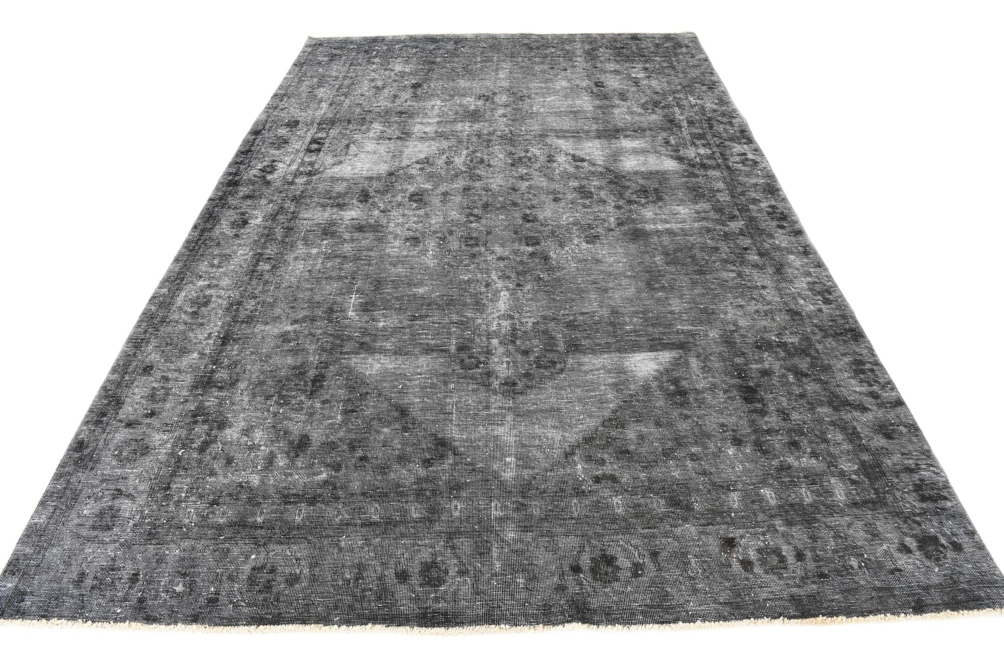 6' 11 x 10' 7 Hand Knotted Ultra Vintage Persian Wool Rug