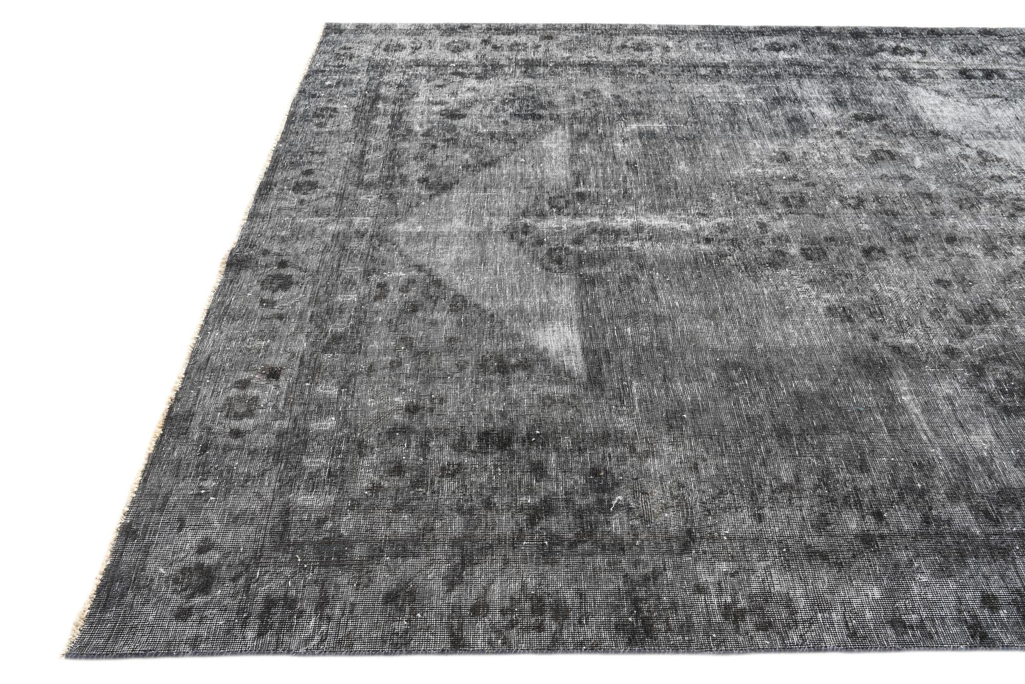 6' 11 x 10' 7 Hand Knotted Ultra Vintage Persian Wool Rug