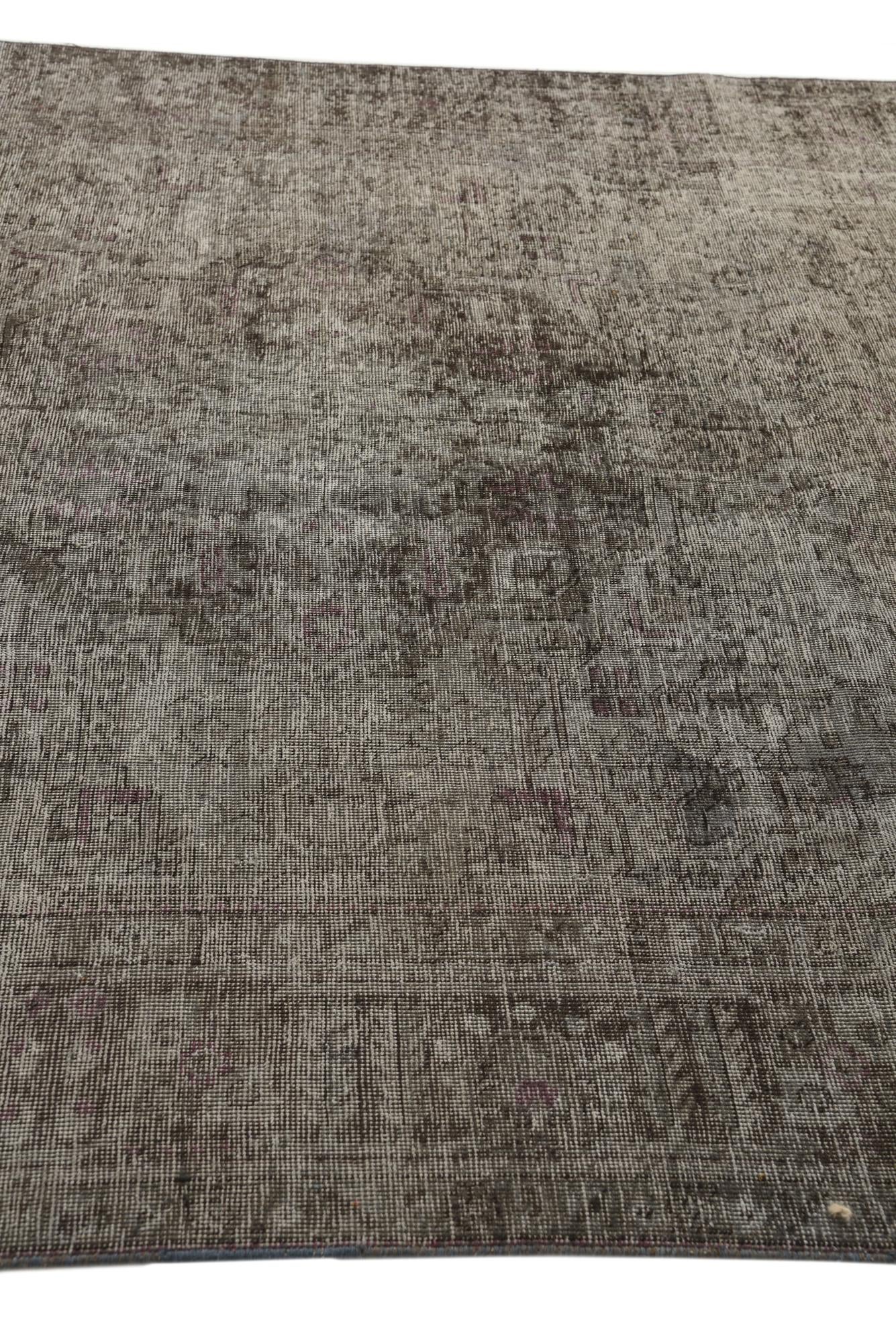 6' 8 x 9' 4 Hand Knotted Ultra Vintage Persian Wool Rug