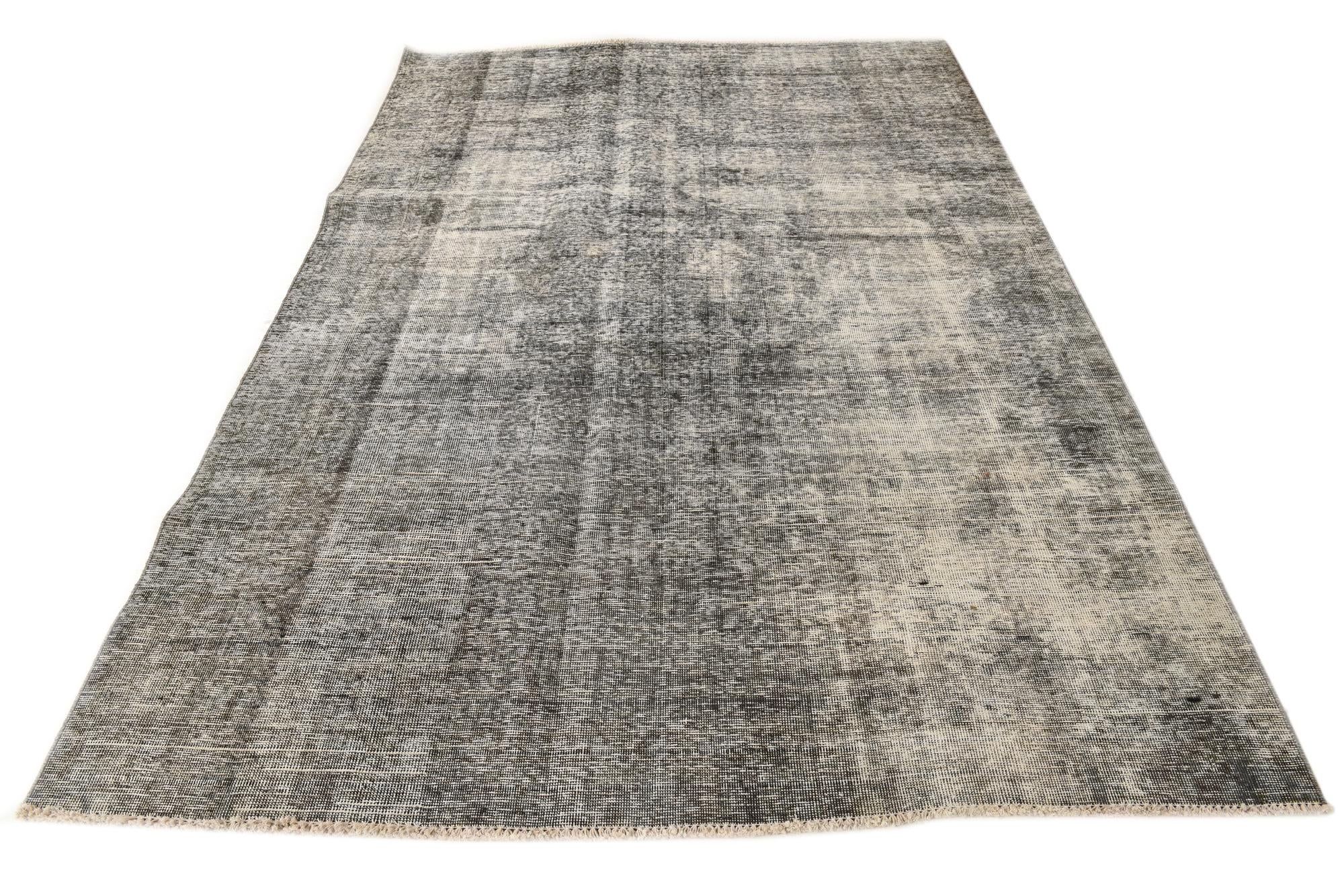 6' 3 x 9' 1 Hand Knotted Ultra Vintage Persian Wool Rug