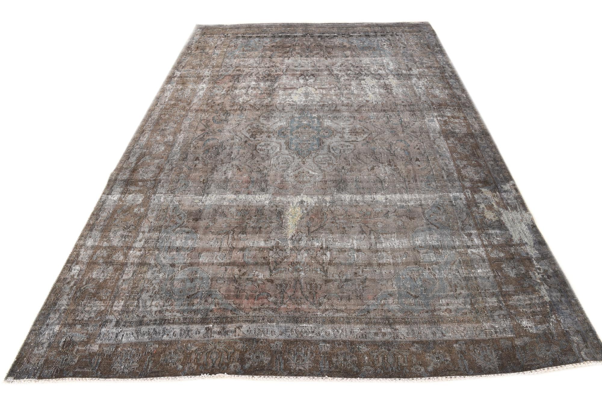 6' 5 x 9' 8 Hand Knotted Ultra Vintage Persian Wool Rug