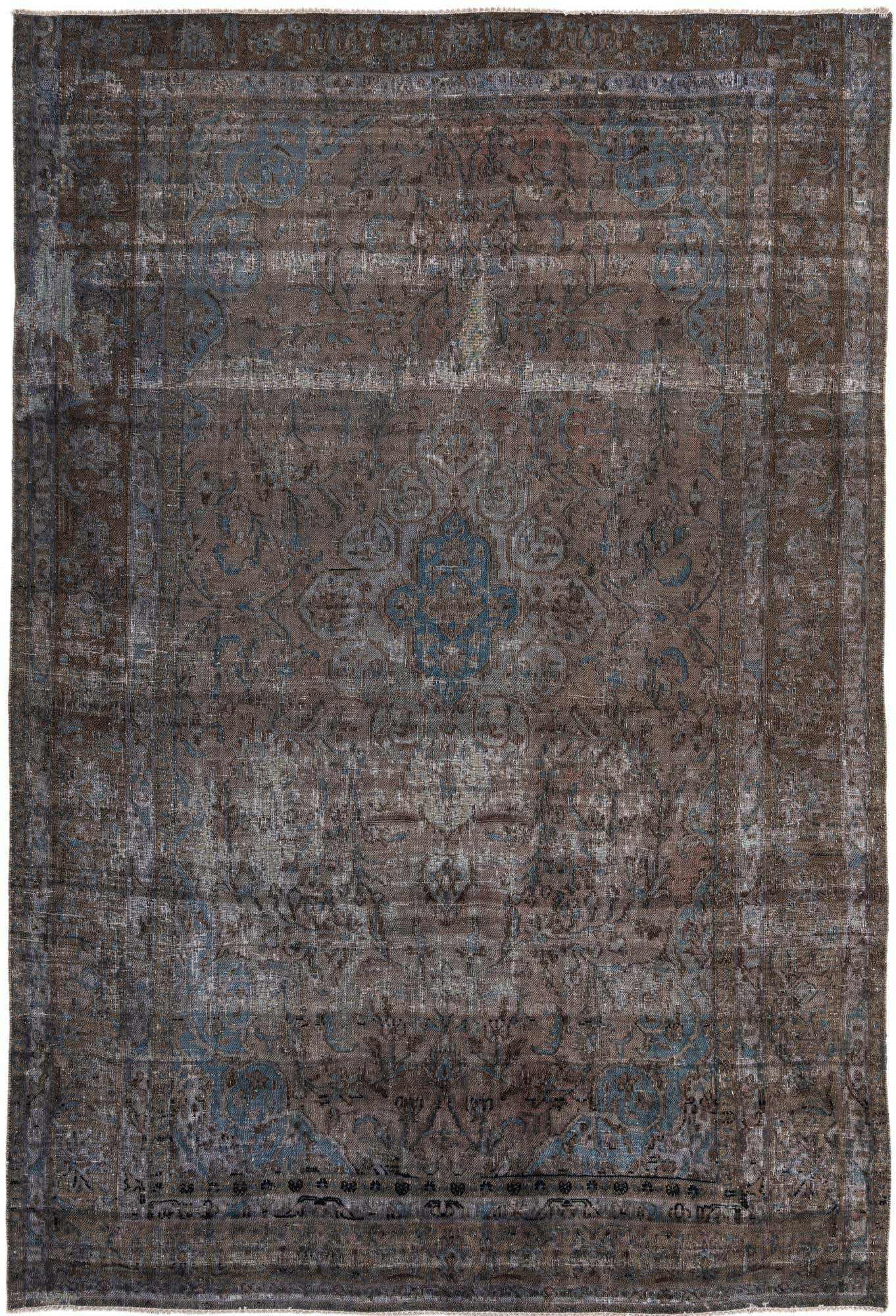 6' 5 x 9' 8 Hand Knotted Ultra Vintage Persian Wool Rug