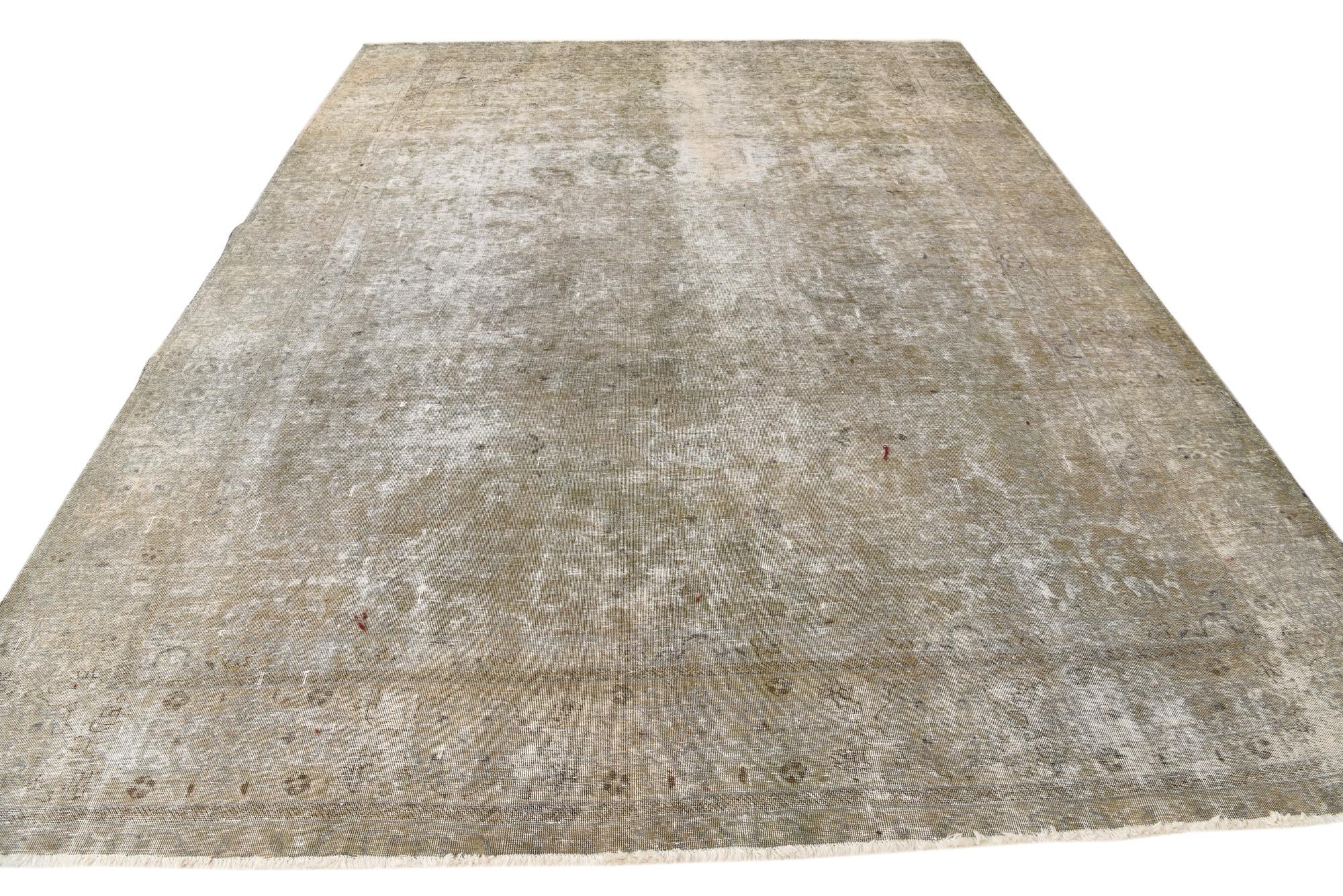 8' 9 x 11' 10 Hand Knotted Ultra Vintage Persian Wool Rug