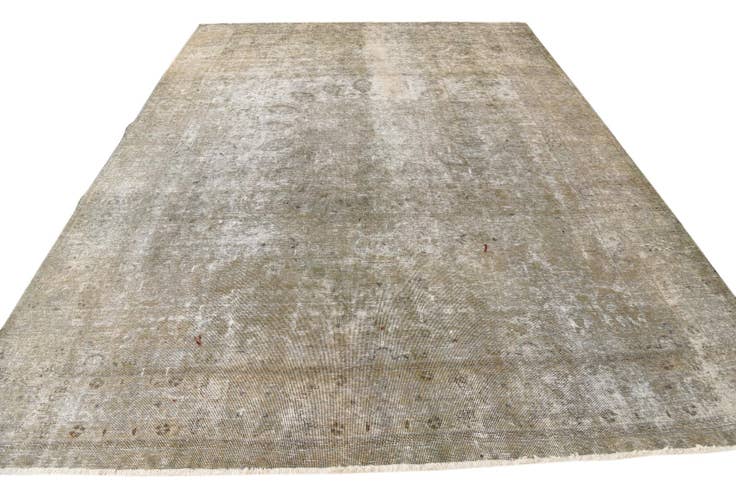 Detail image of 8' 9 x 11' 10 Hand Knotted Ultra Vintage Persian Wool Rug