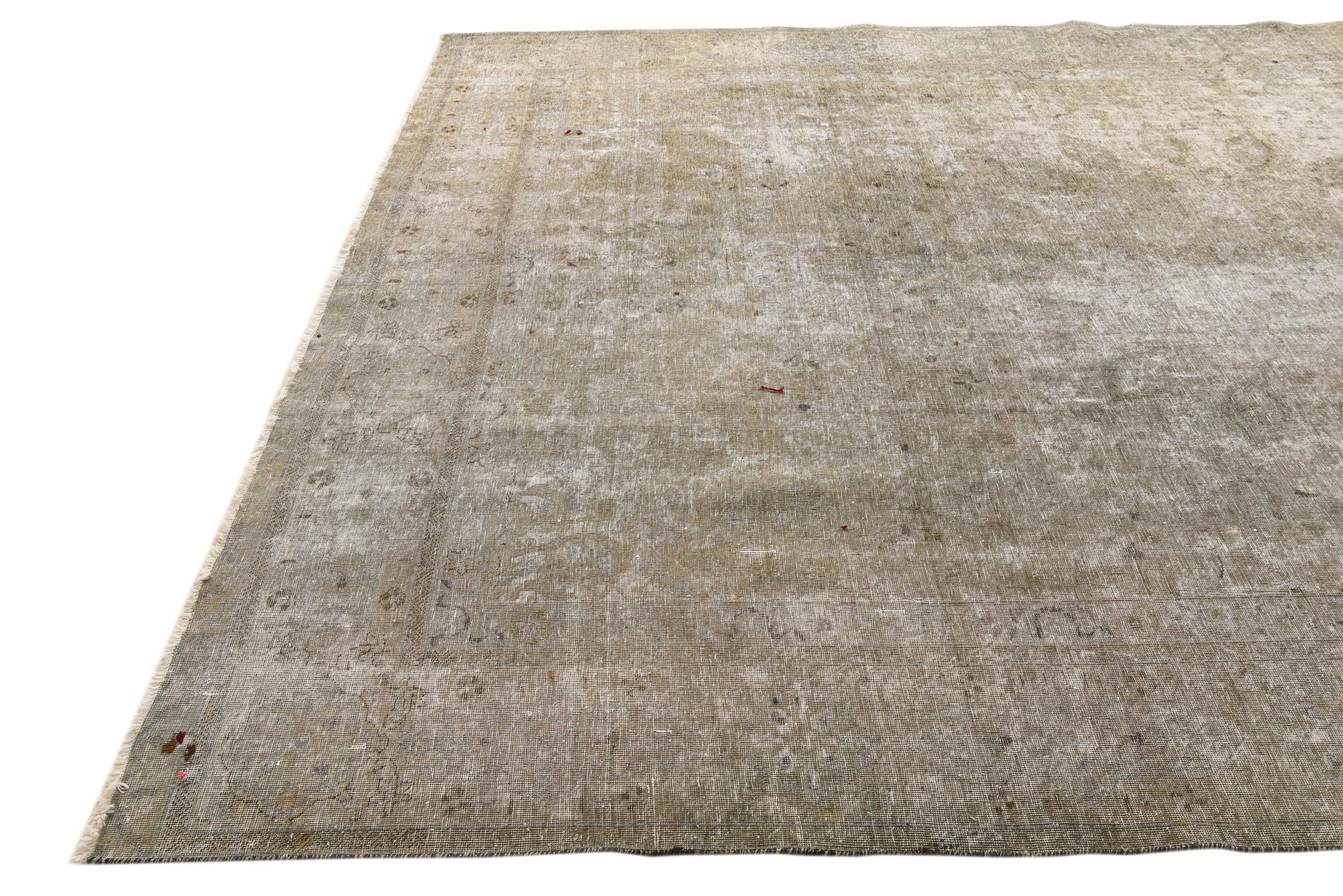 8' 9 x 11' 10 Hand Knotted Ultra Vintage Persian Wool Rug
