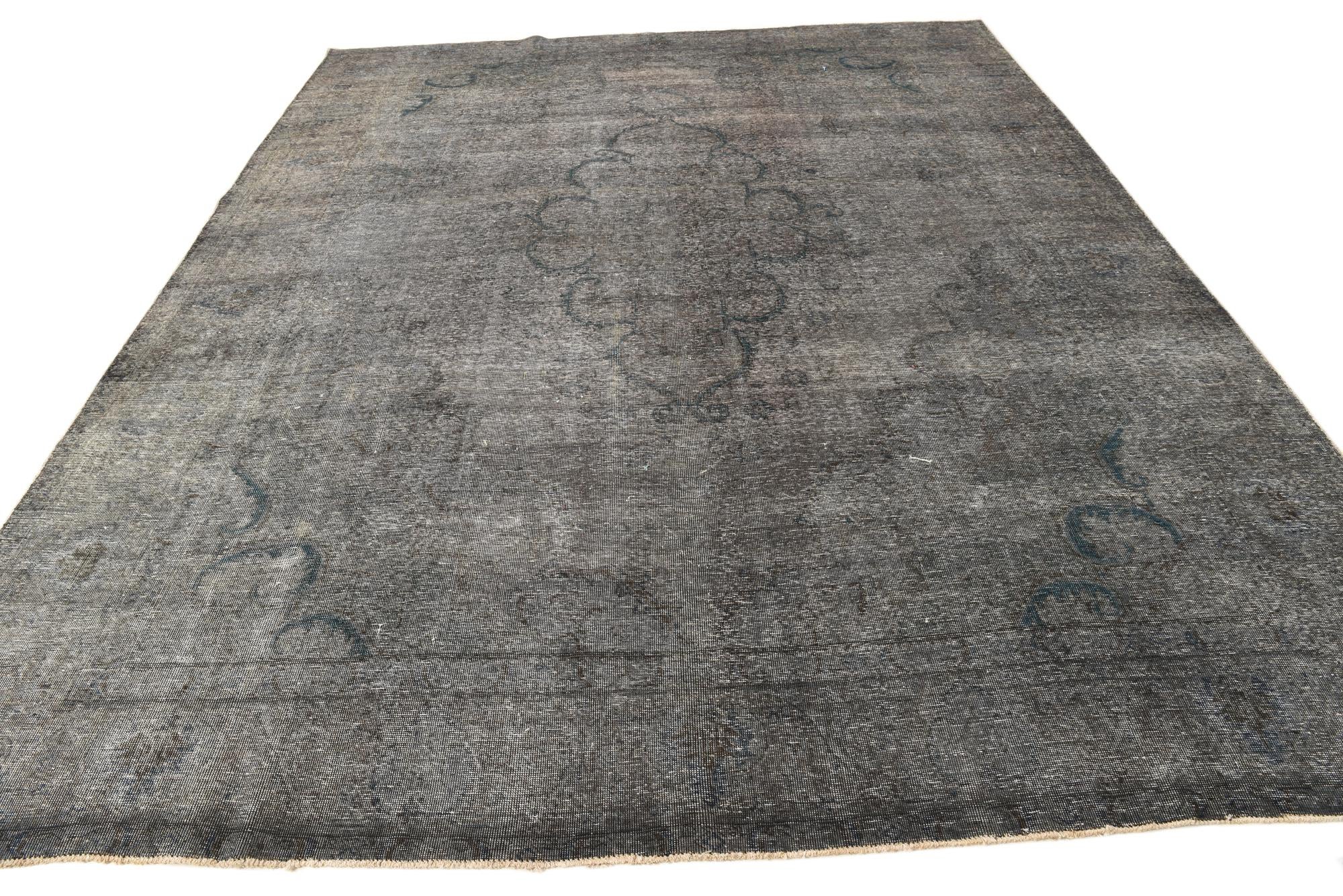 9' 7 x 12' 2 Hand Knotted Ultra Vintage Persian Wool Rug