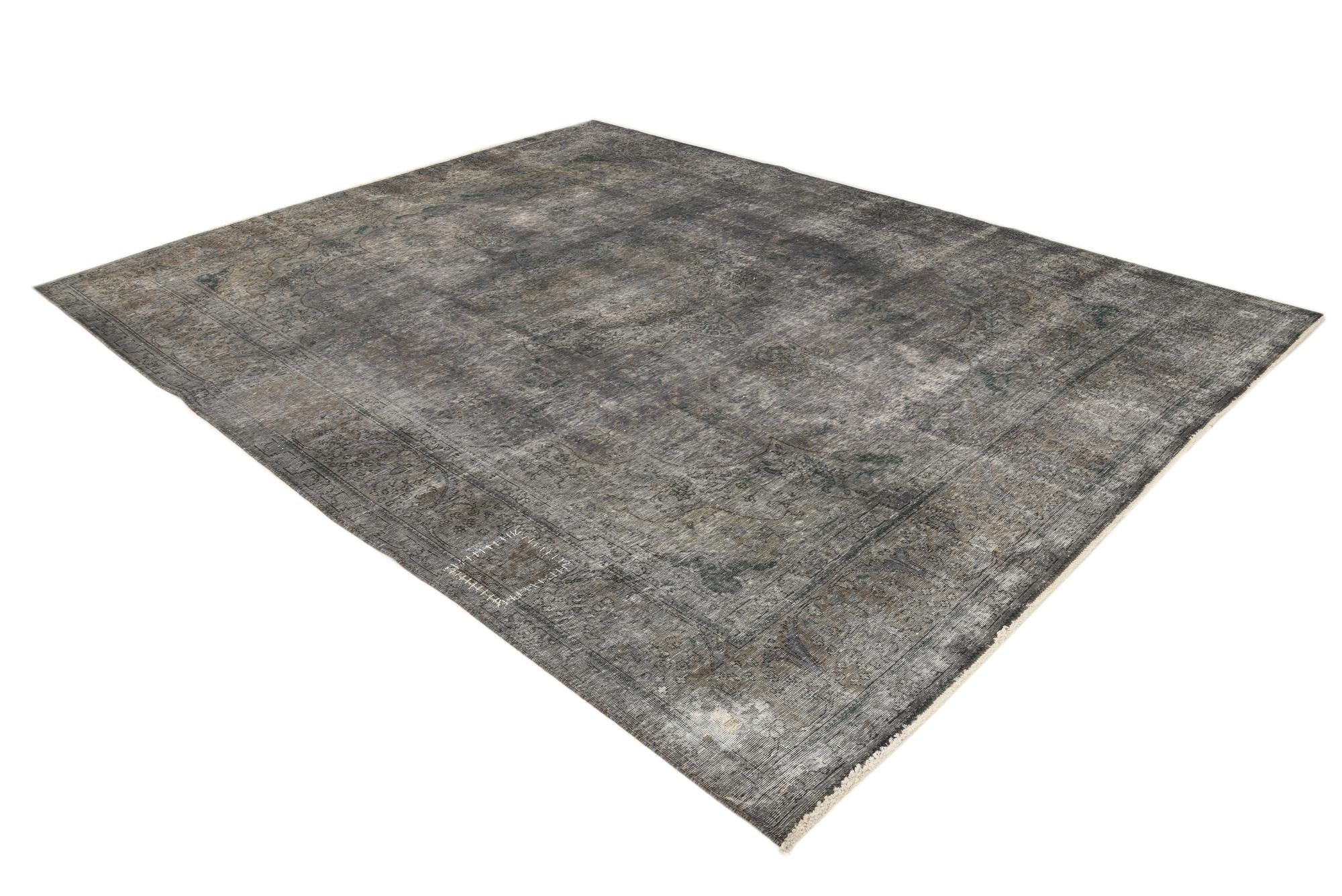 9' 9 x 12' 7 Hand Knotted Ultra Vintage Persian Wool Rug
