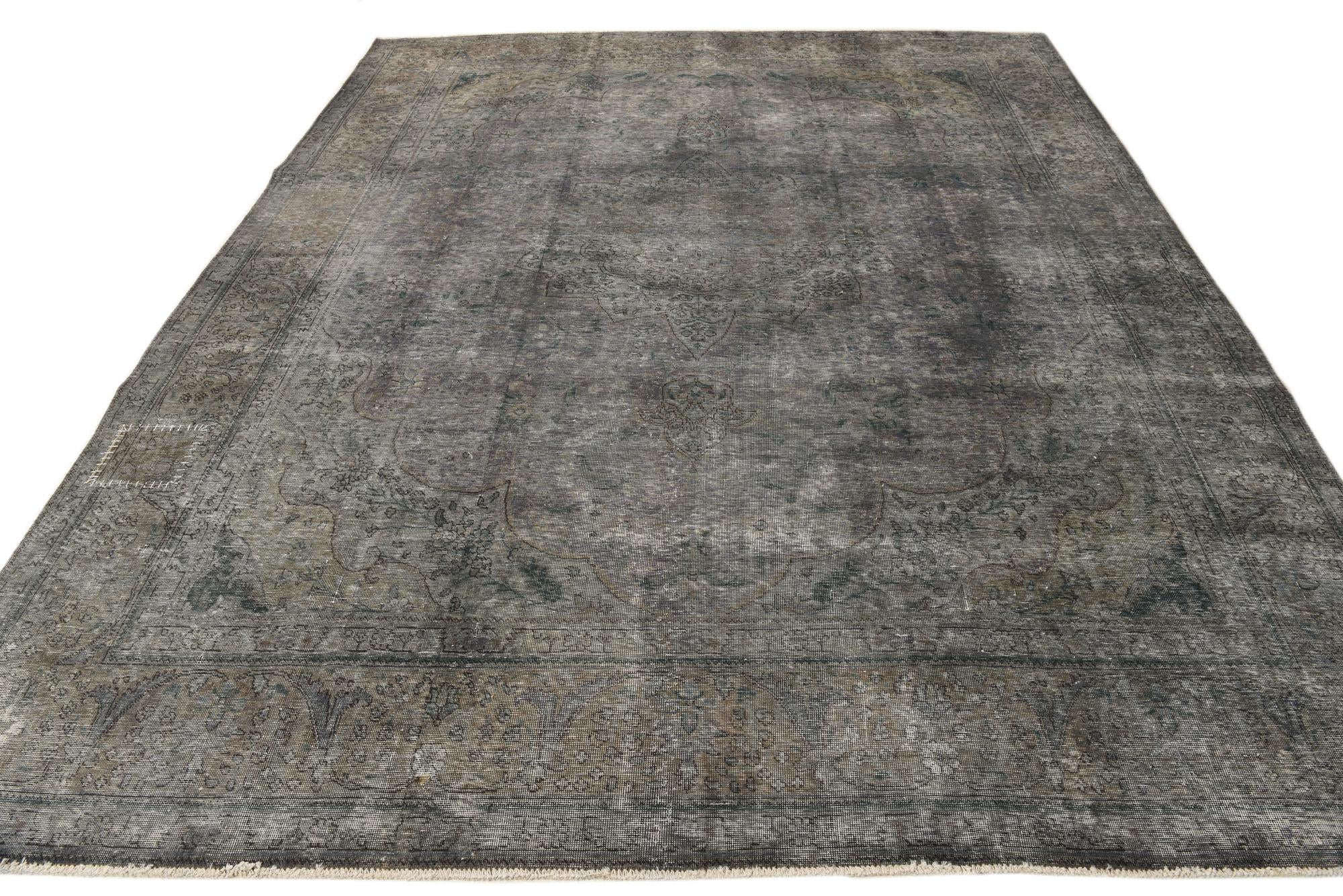 9' 9 x 12' 7 Hand Knotted Ultra Vintage Persian Wool Rug