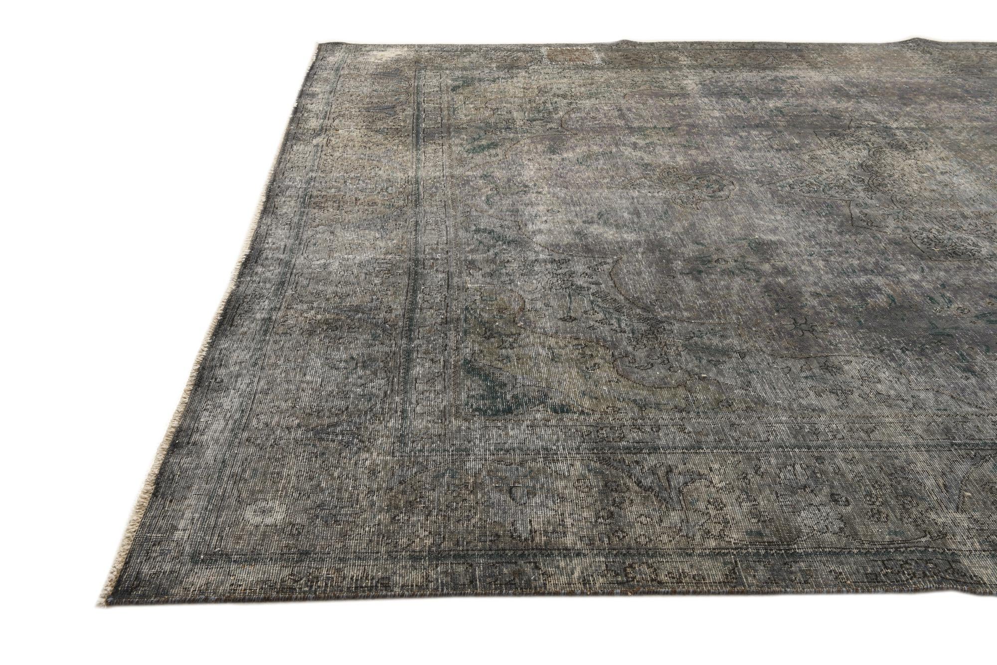 9' 9 x 12' 7 Hand Knotted Ultra Vintage Persian Wool Rug