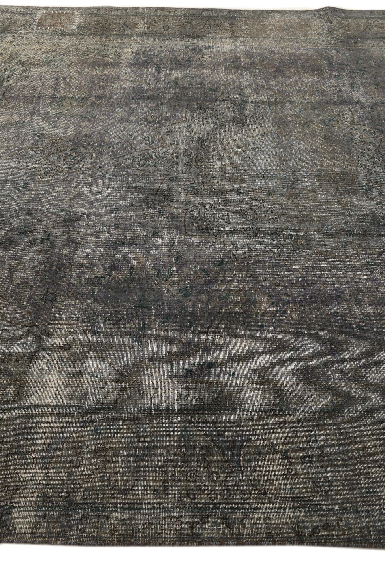 9' 9 x 12' 7 Hand Knotted Ultra Vintage Persian Wool Rug