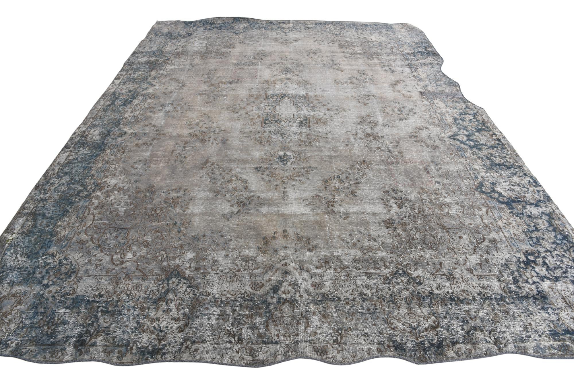 9' 2 x 12' 4 Hand Knotted Ultra Vintage Persian Wool Rug