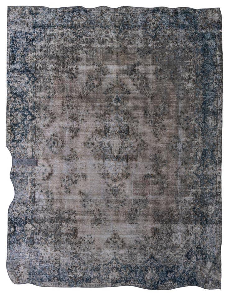 Detail image of 9' 2 x 12' 4 Hand Knotted Ultra Vintage Persian Wool Rug