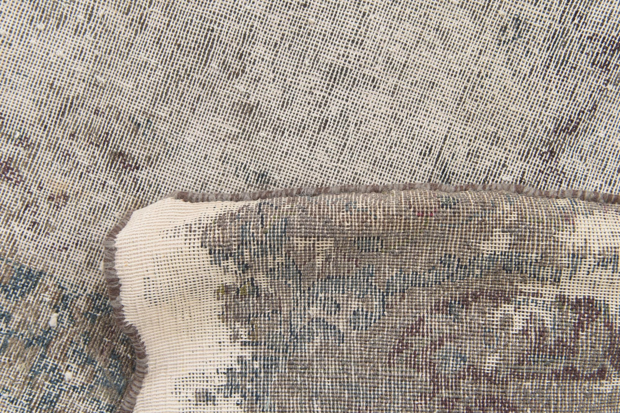 6' x 9' 8 Hand Knotted Ultra Vintage Persian Wool Rug
