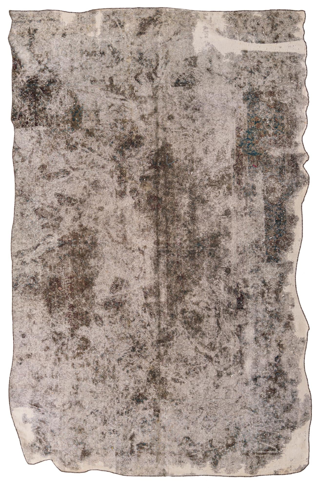 6' x 9' 8 Hand Knotted Ultra Vintage Persian Wool Rug