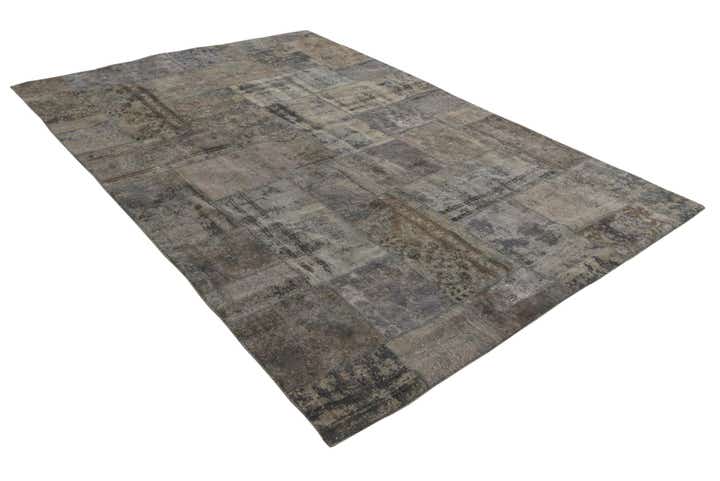6' 8 x 9' 10 Hand Knotted Ultra Vintage Persian Wool Rug