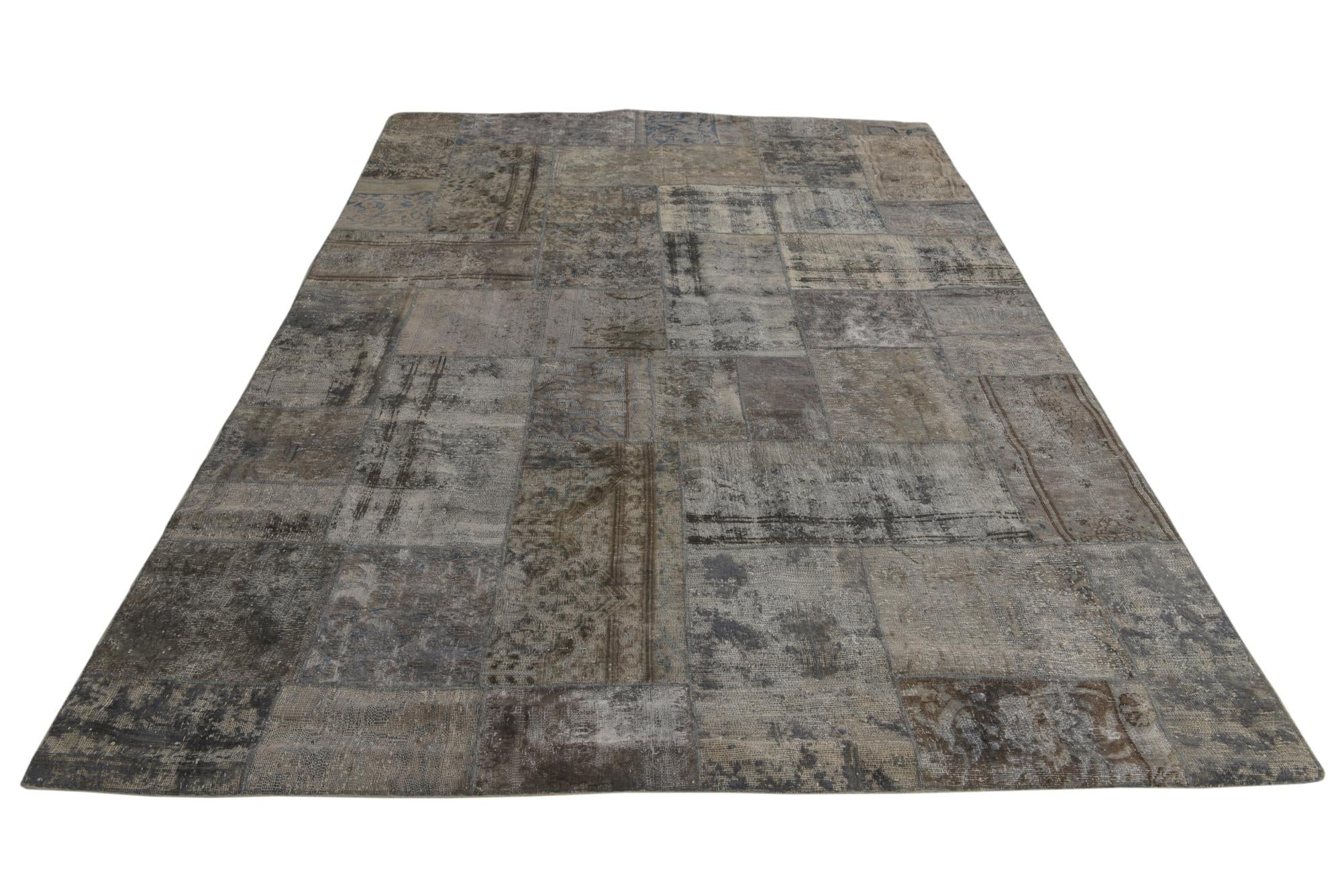 6' 8 x 9' 10 Hand Knotted Ultra Vintage Persian Wool Rug