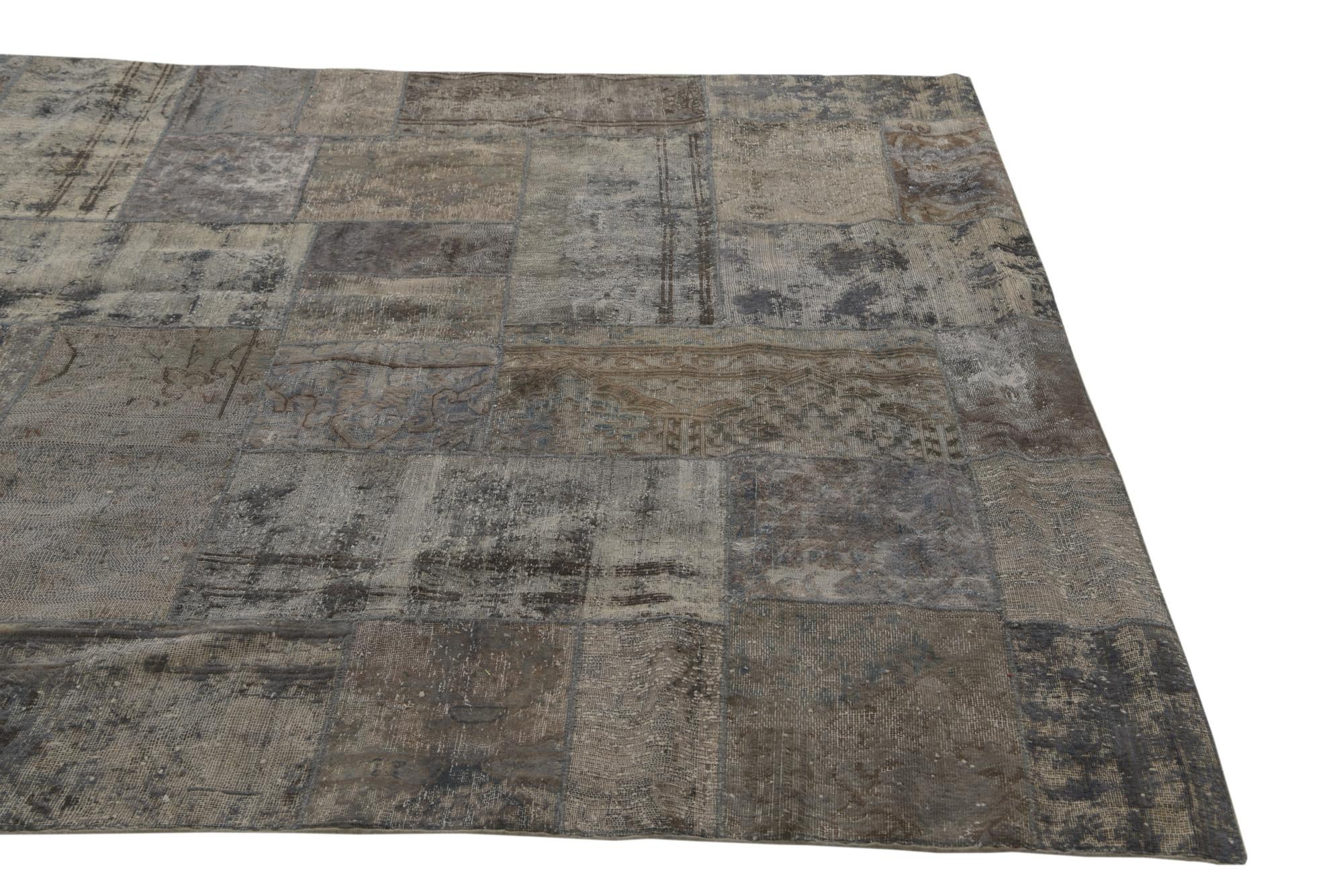 6' 8 x 9' 10 Hand Knotted Ultra Vintage Persian Wool Rug