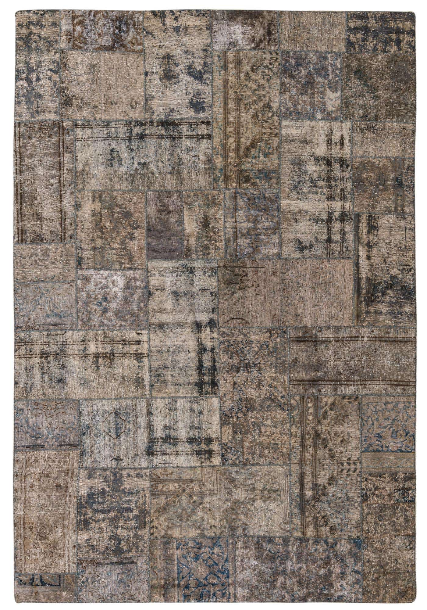 6' 8 x 9' 10 Hand Knotted Ultra Vintage Persian Wool Rug