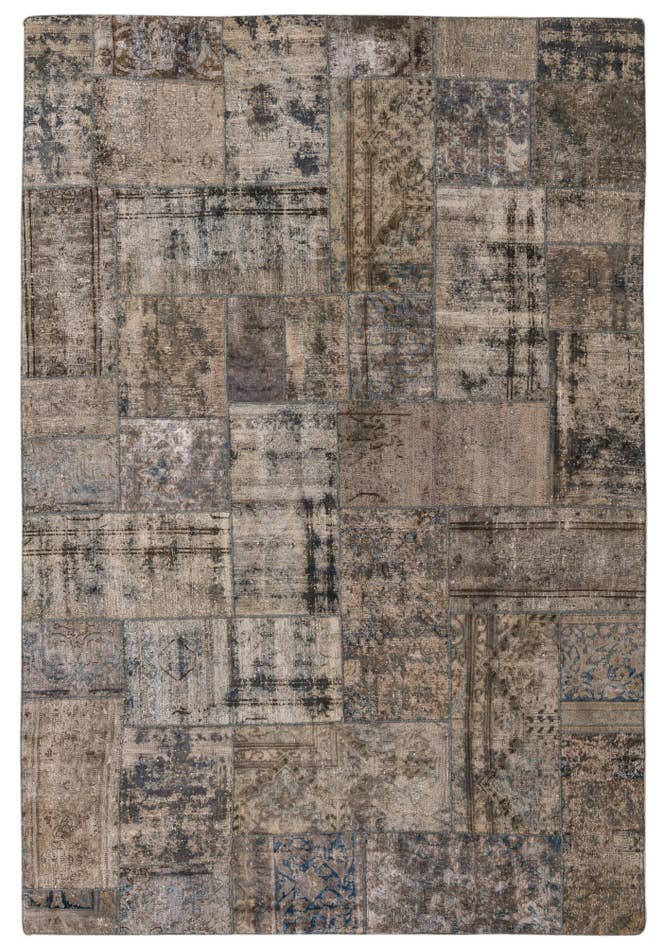 Detail image of 6' 8 x 9' 10 Hand Knotted Ultra Vintage Persian Wool Rug