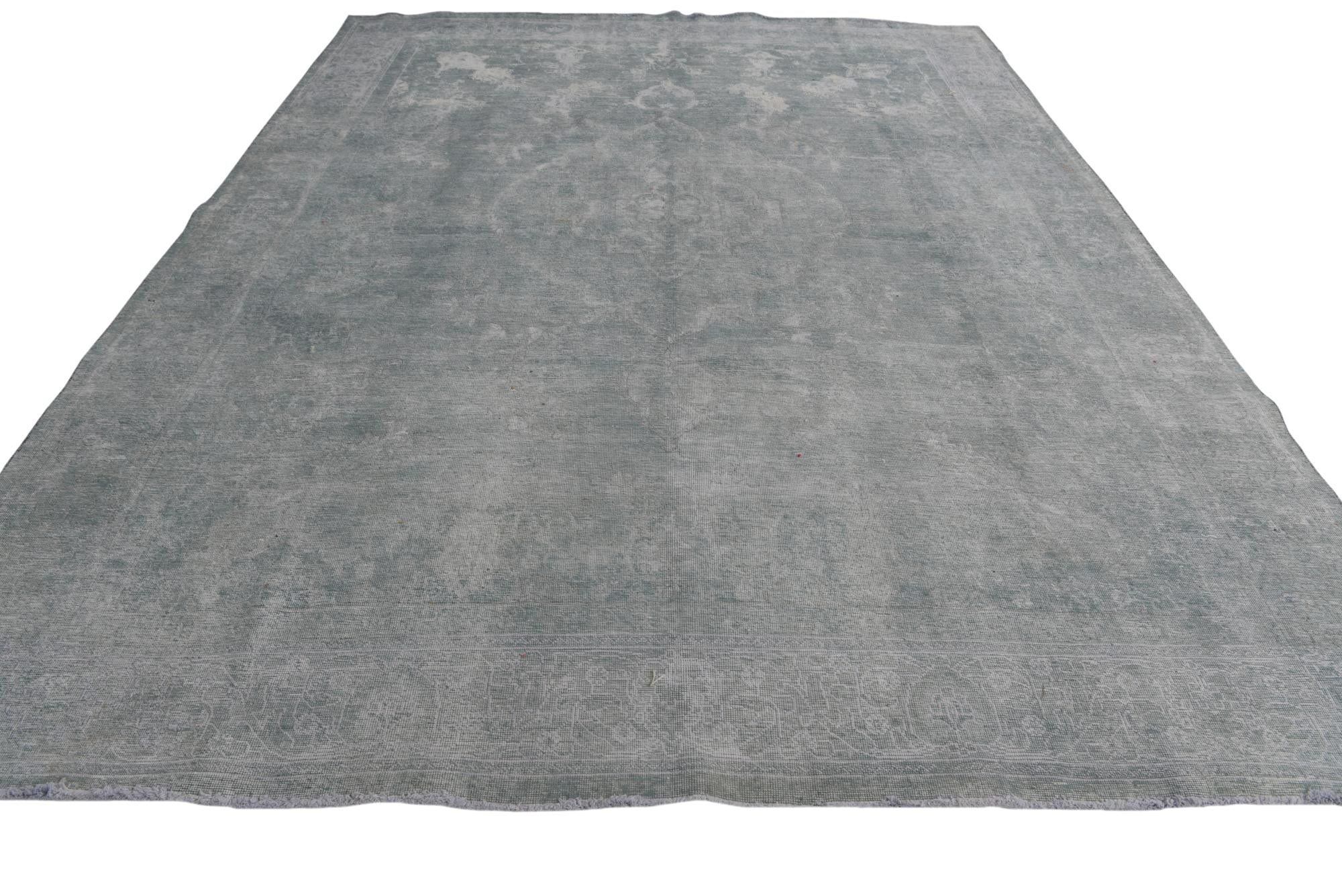 9' 4 x 12' 3 Hand Knotted Ultra Vintage Persian Wool Rug