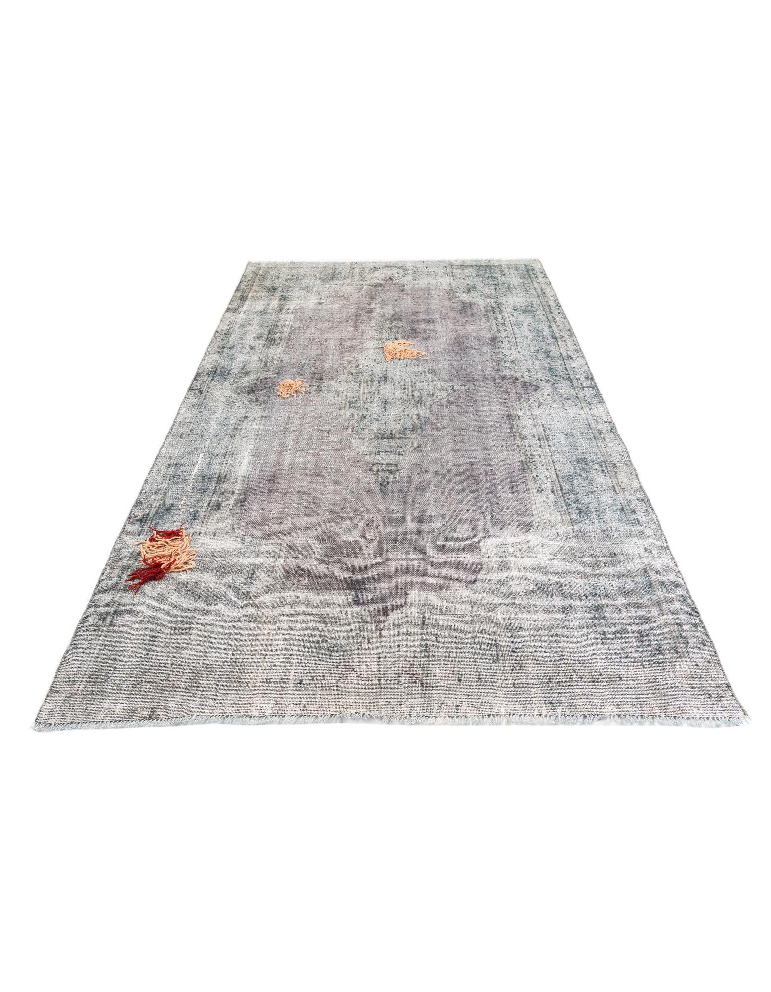 6' 1 x 9' 5 Hand Knotted Ultra Vintage Persian Wool Rug