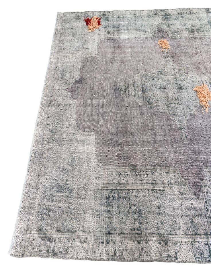 Detail image of 6' 1 x 9' 5  Hand Knotted Ultra Vintage Persian Wool Rug