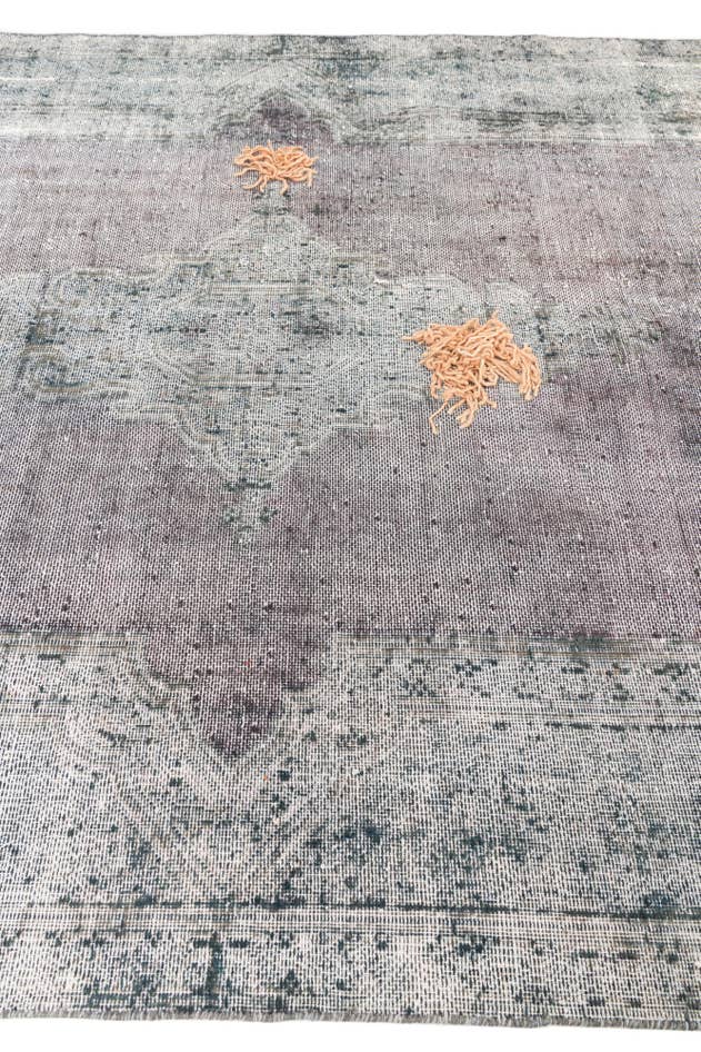 Detail image of 6' 1 x 9' 5 Hand Knotted Ultra Vintage Persian Wool Rug