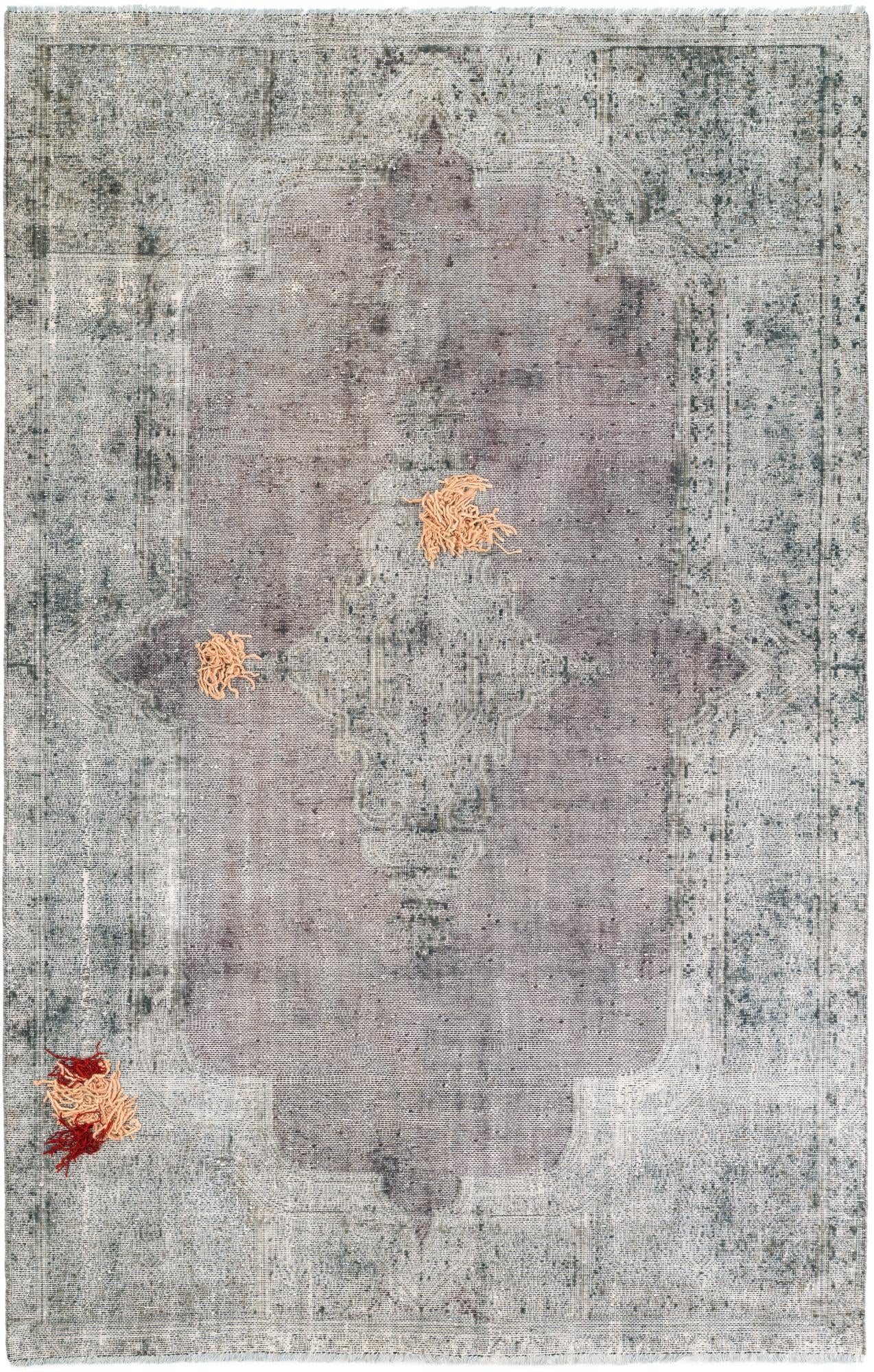 6' 1 x 9' 5 Hand Knotted Ultra Vintage Persian Wool Rug