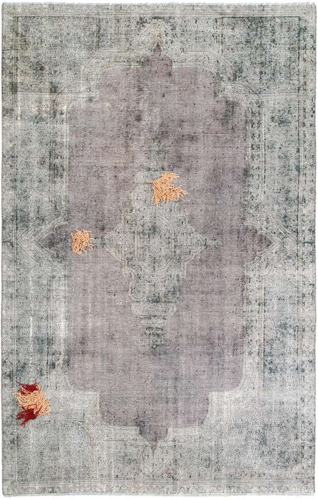 6' 1 x 9' 5 Hand Knotted Ultra Vintage Persian Wool Rug