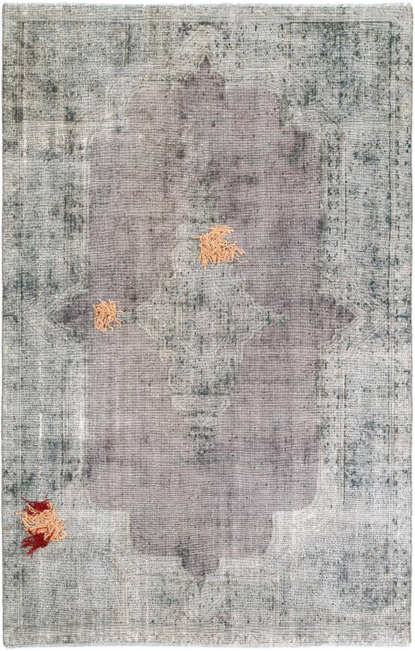 Detail image of 6' 1 x 9' 5 Hand Knotted Ultra Vintage Persian Wool Rug
