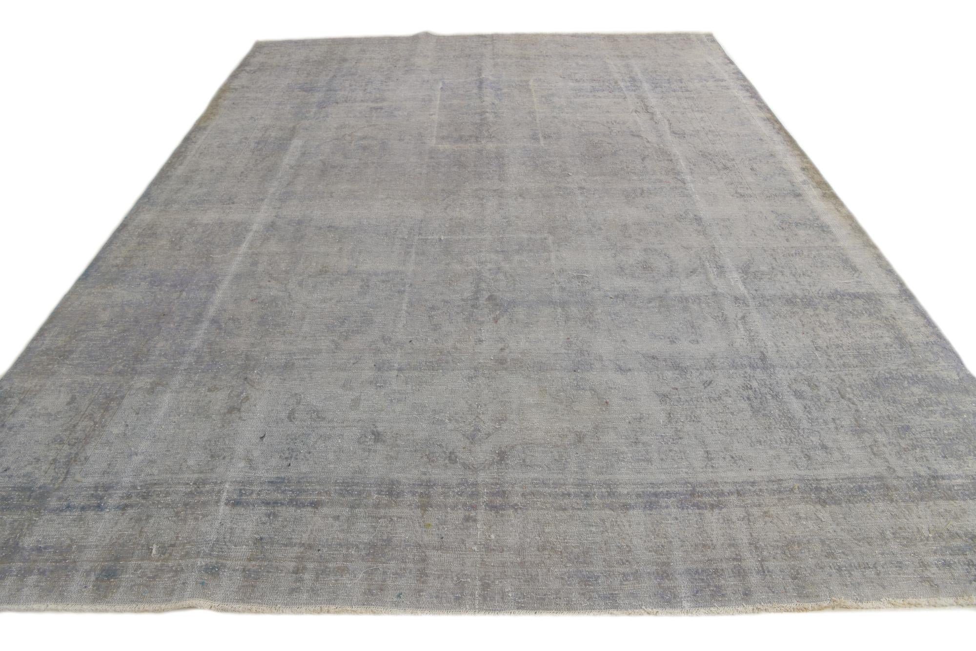 9' 5 x 12' 6 Hand Knotted Ultra Vintage Persian Wool Rug