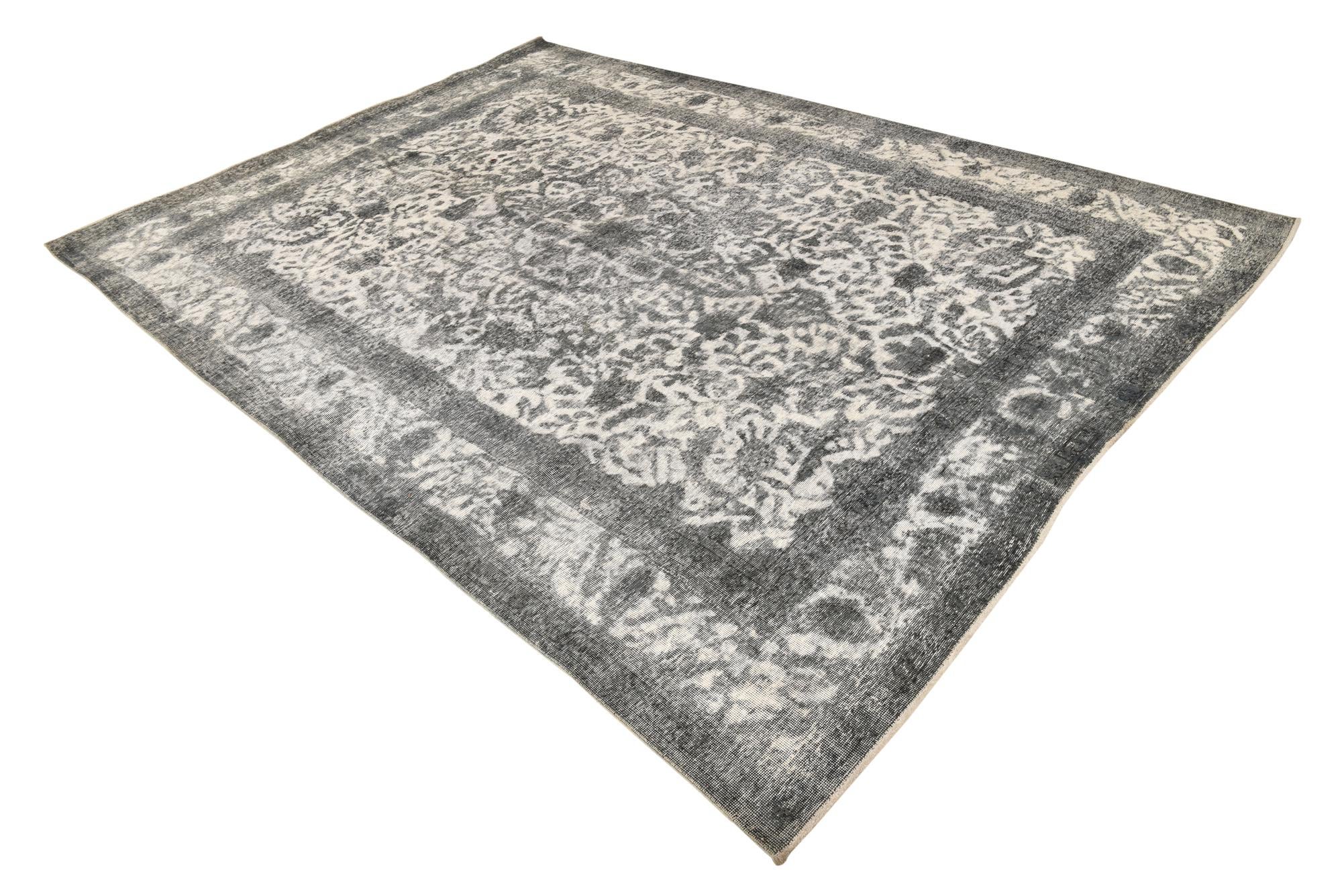 7' 8 x 10' 10 Hand Knotted Ultra Vintage Persian Wool Rug