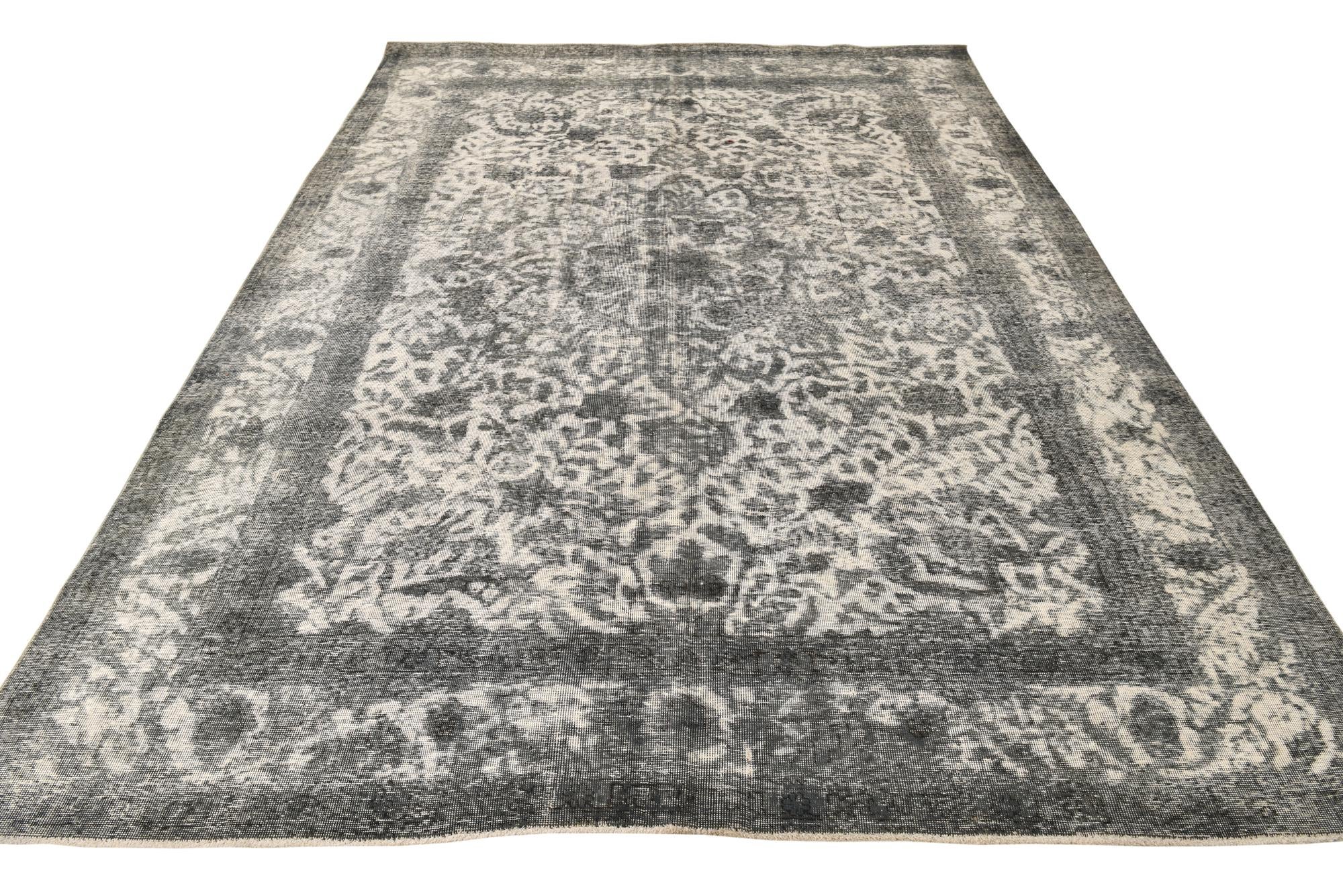 7' 8 x 10' 10 Hand Knotted Ultra Vintage Persian Wool Rug