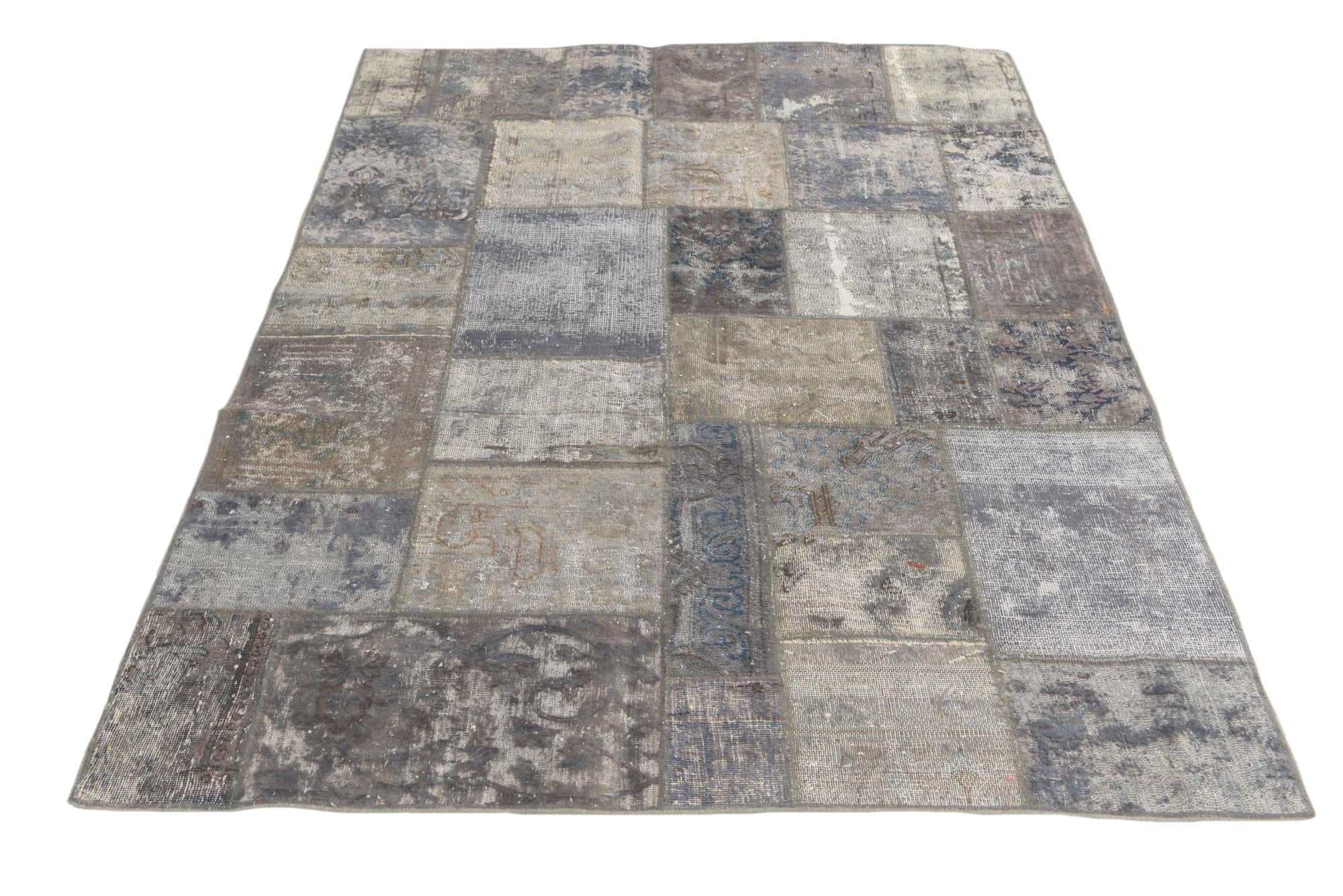 4' 8 x 6' 9 Hand Knotted Ultra Vintage Persian Wool Rug