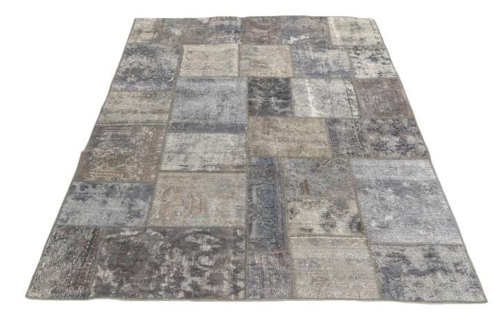 4' 8 x 6' 9 Hand Knotted Ultra Vintage Persian Wool Rug