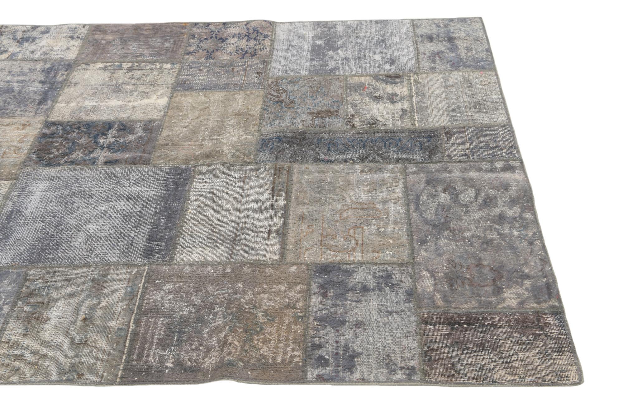 4' 8 x 6' 9 Hand Knotted Ultra Vintage Persian Wool Rug