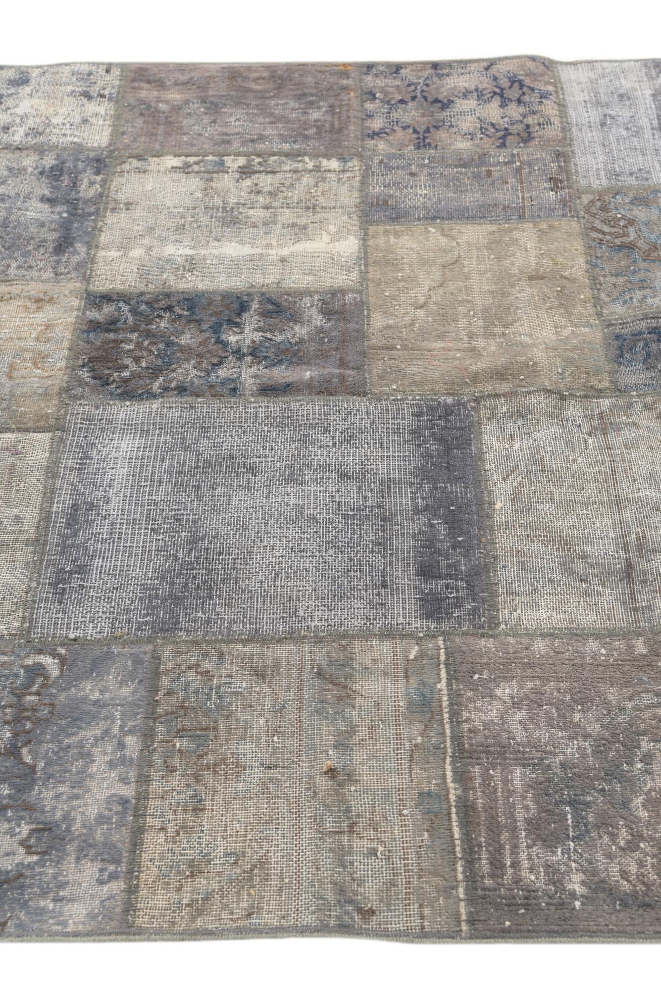 4' 8 x 6' 9 Hand Knotted Ultra Vintage Persian Wool Rug
