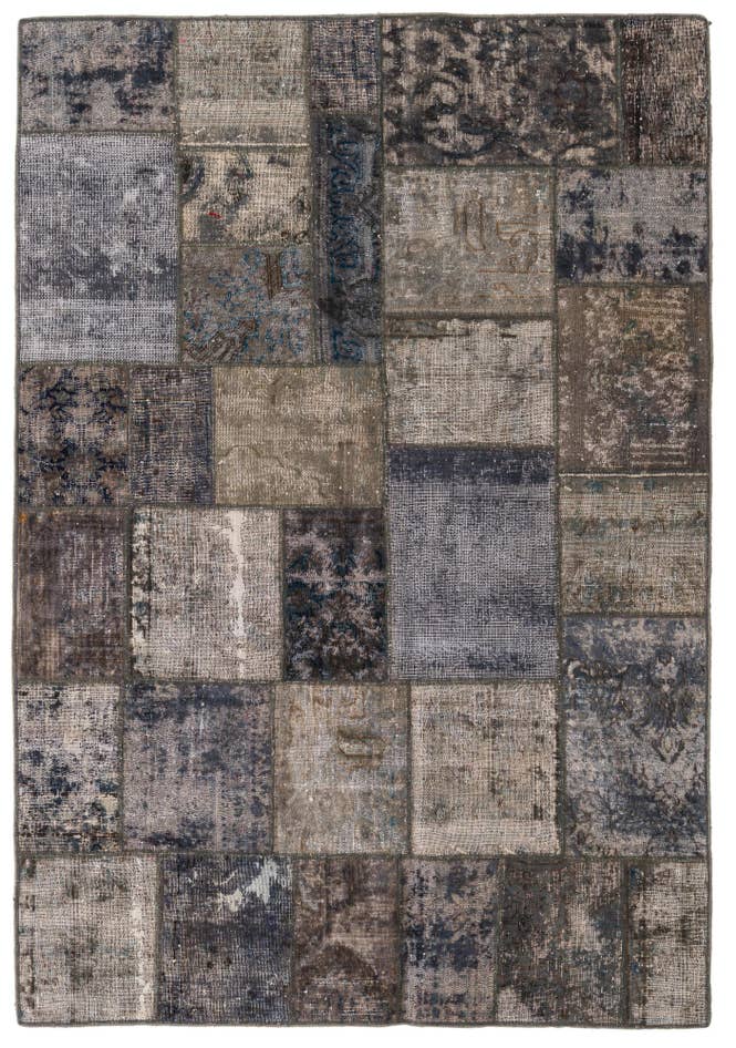 Detail image of 4' 8 x 6' 9 Hand Knotted Ultra Vintage Persian Wool Rug