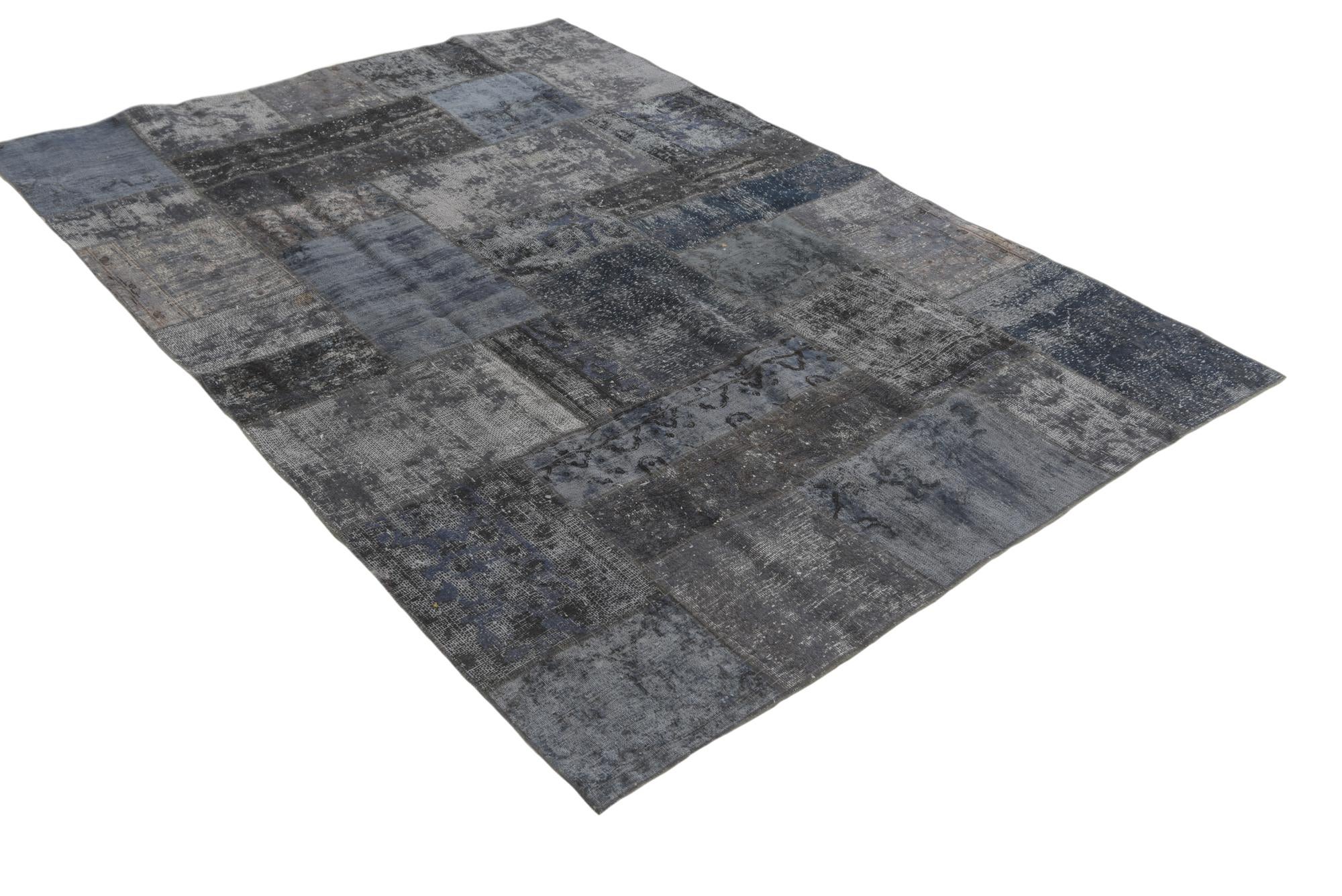 5' 8 x 8' Hand Knotted Ultra Vintage Persian Wool Rug