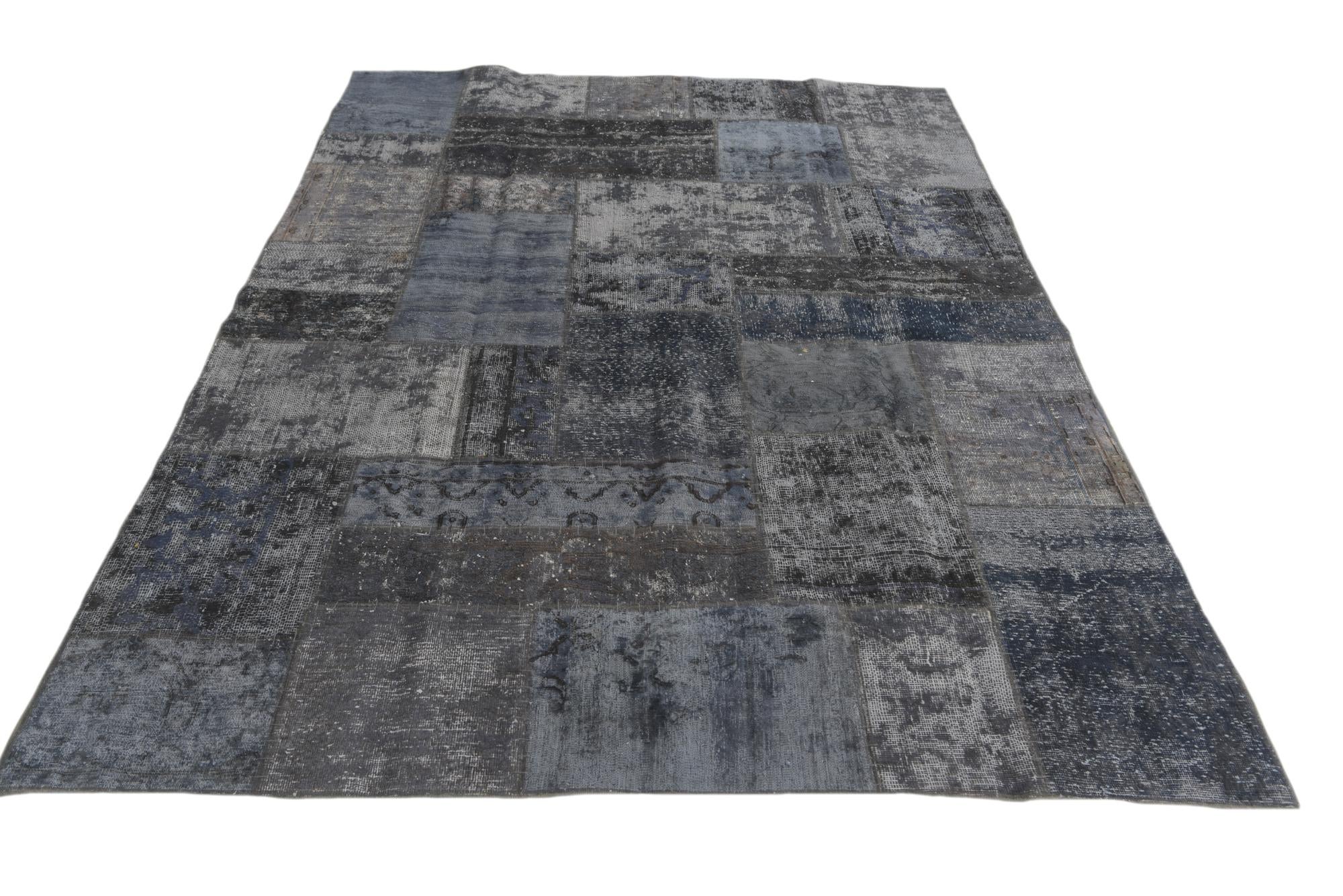 5' 8 x 8' Hand Knotted Ultra Vintage Persian Wool Rug