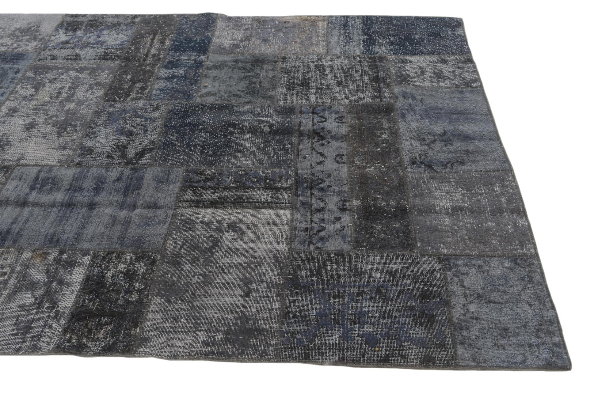 5' 8 x 8' Hand Knotted Ultra Vintage Persian Wool Rug