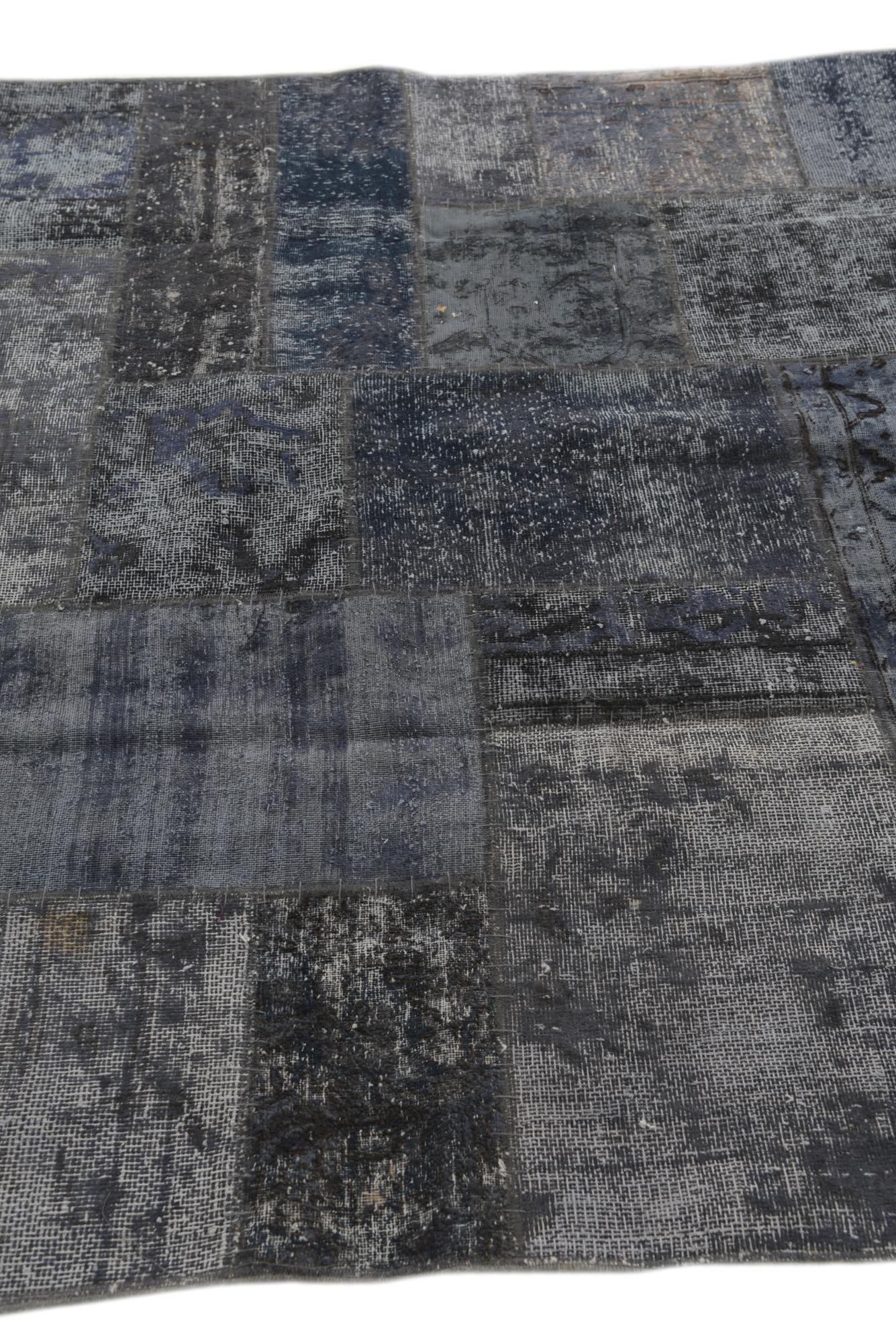 5' 8 x 8' Hand Knotted Ultra Vintage Persian Wool Rug