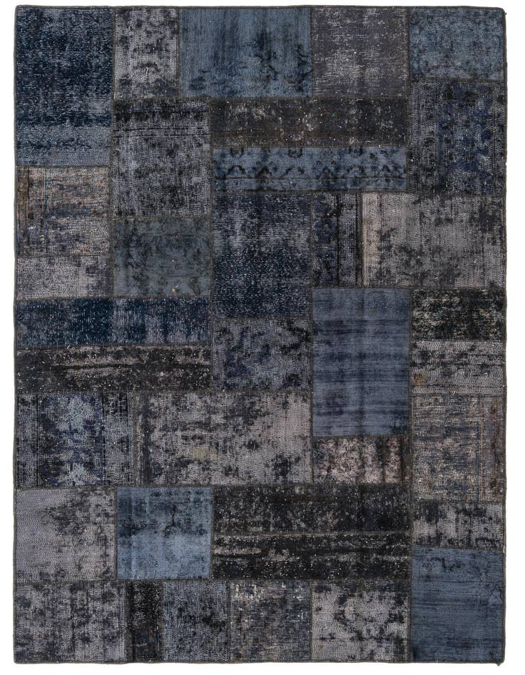 Detail image of 5' 8 x 8' Hand Knotted Ultra Vintage Persian Wool Rug
