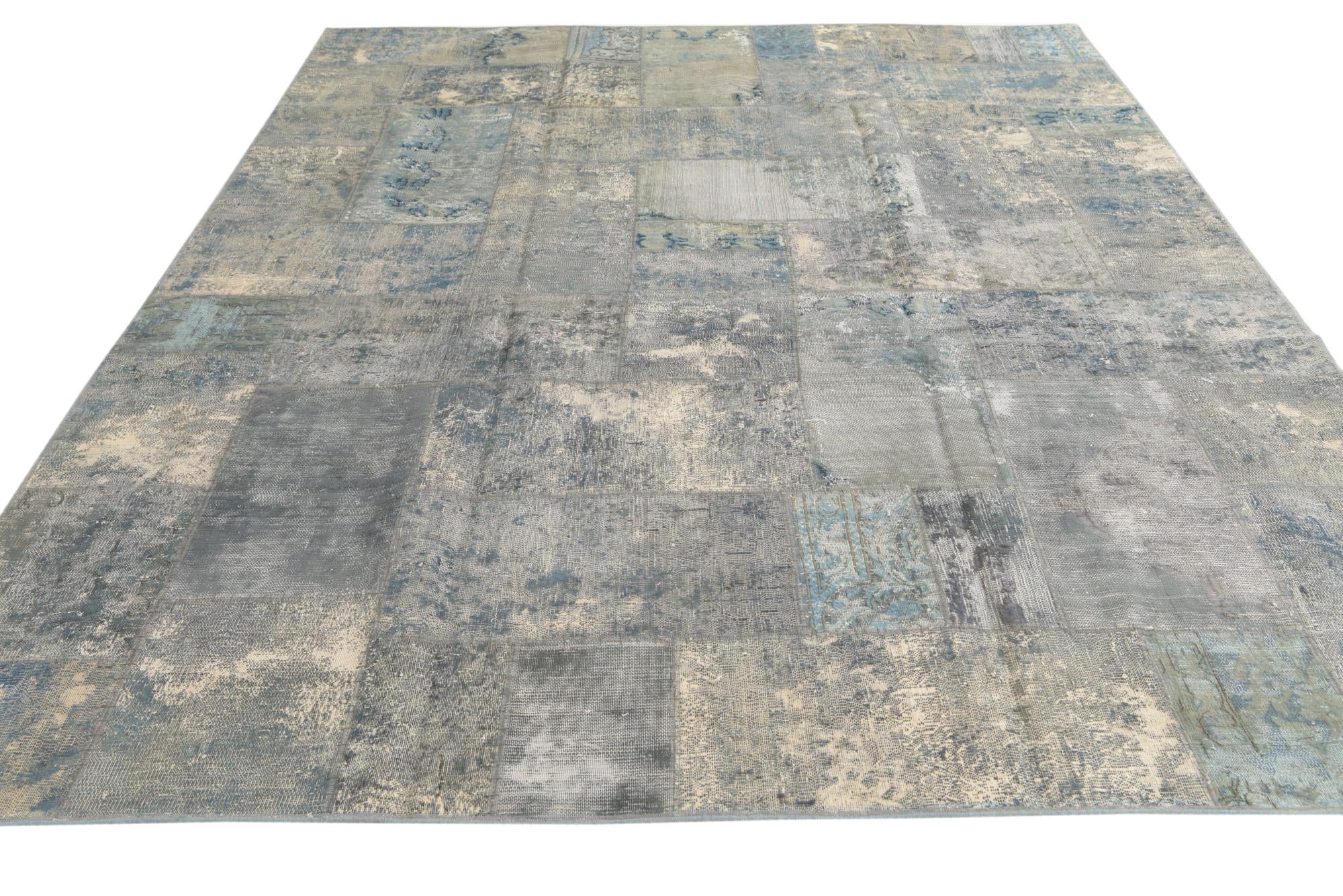 8' x 10' 4 Hand Knotted Ultra Vintage Persian Wool Rug