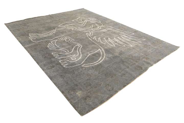 8' 10 x 11' 3 Hand Knotted Ultra Vintage Persian Wool Rug