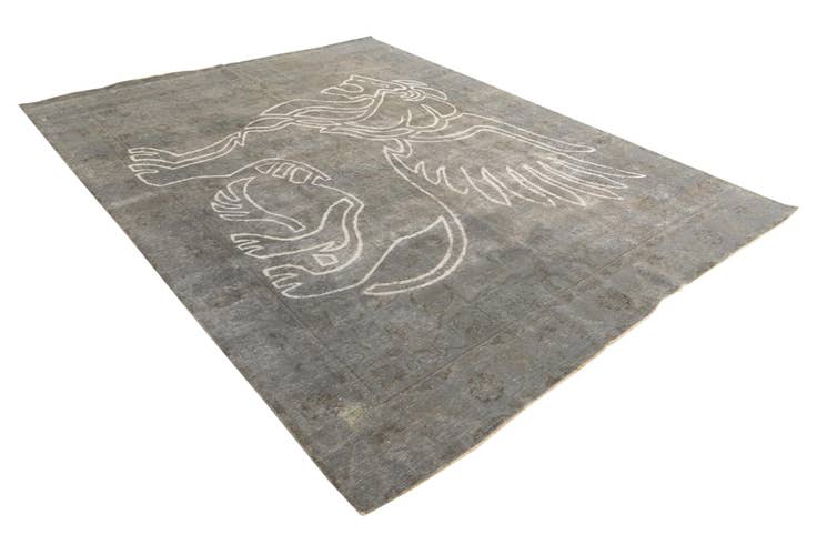 Detail image of 8' 10 x 11' 3 Hand Knotted Ultra Vintage Persian Wool Rug