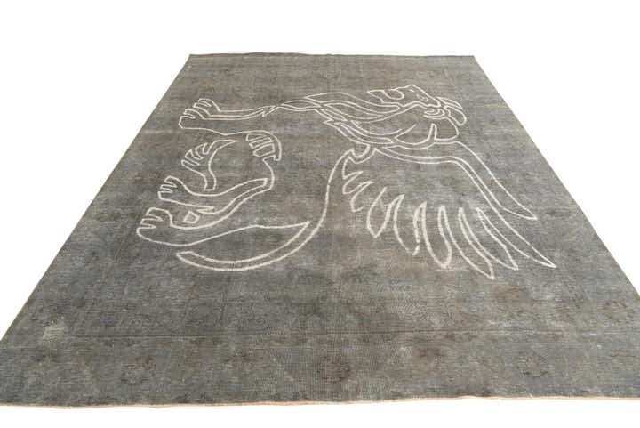 8' 10 x 11' 3 Hand Knotted Ultra Vintage Persian Wool Rug