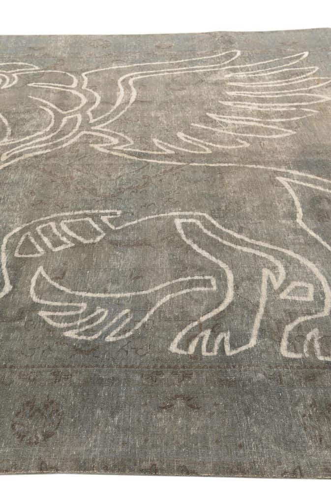 8' 10 x 11' 3 Hand Knotted Ultra Vintage Persian Wool Rug