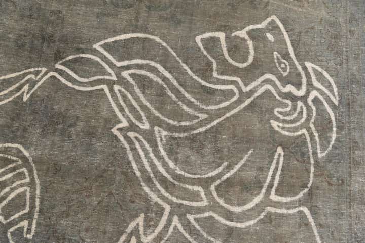 8' 10 x 11' 3 Hand Knotted Ultra Vintage Persian Wool Rug